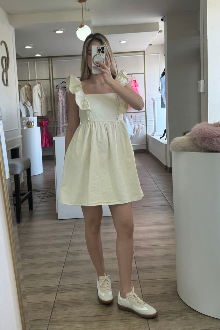 Vestido ivory de mezclilla