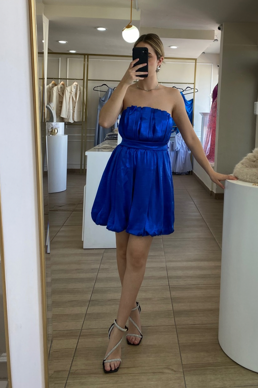 Vestido azul rey