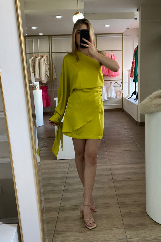 Vestido citron de una manga