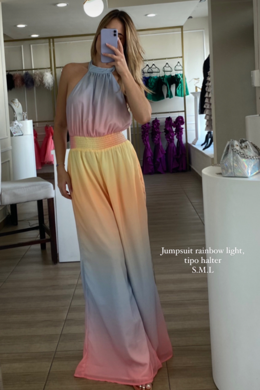 Jumpsuit multicolor en tonos pastel